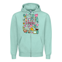 Seafoam can't talk right now doing mama stay at home stuff Zipper Hoodie - MaliasSmallBusiness
