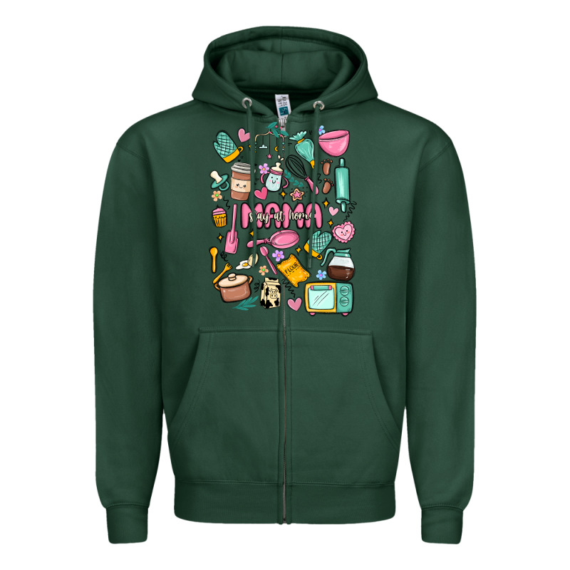 Can't Talk Right Now Doing Mama Stay At Home Stuff Zipper Hoodie by MaliasSmallBusiness | Teevron