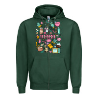 Sports Green can't talk right now doing mama stay at home stuff Zipper Hoodie - MaliasSmallBusiness