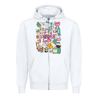 White can't talk right now doing mama stay at home stuff Zipper Hoodie - MaliasSmallBusiness