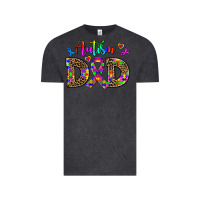 Vintage Black rainbow colors autism dad Vintage Tee - AdoDesignShop