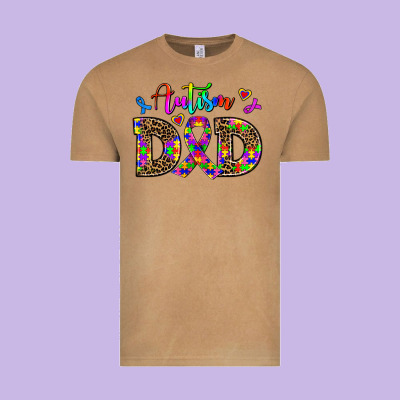 Rainbow Colors Autism Dad Vintage Tee Designed By Adodesignshop