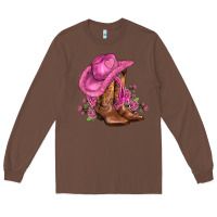 Chestnut valentines day boots cowgirl hat and roses Long Sleeve Tee - AdoDesignShop