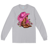 Moon Dust valentines day boots cowgirl hat and roses Long Sleeve Tee - AdoDesignShop