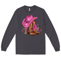 Smoke valentines day boots cowgirl hat and roses Long Sleeve Tee - AdoDesignShop