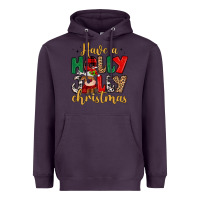Plum have a holly jolly christmas Heavyweight Hoodie - MaliasSmallBusiness