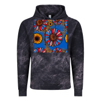 Cloud Black usa sunflowers seamless pattern Vintage Hoodie - HRA Design Shop