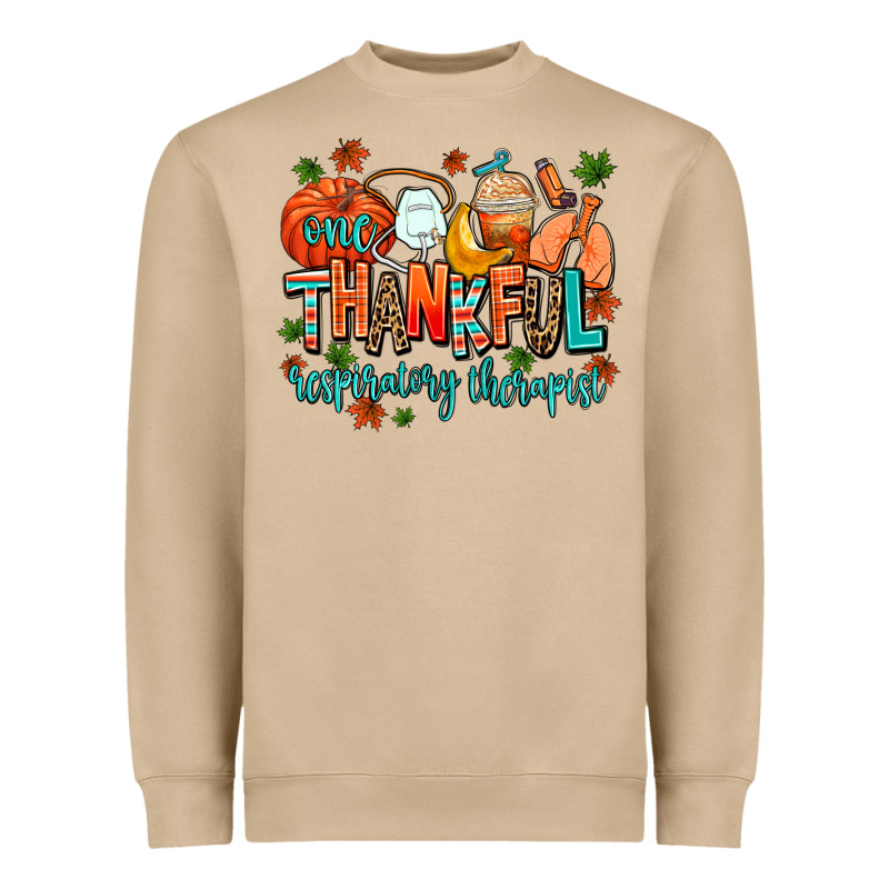 One Thankful Respiratory Therapist Heavyweight Sweatshirt by AdoDesignShop | Teevron