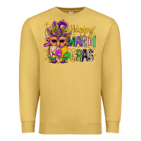 Antique Gold Happy Mardi Gras With Gnome Premium Sweatshirt - BundleAndBundleShop