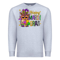 Heather Grey Happy Mardi Gras With Gnome Premium Sweatshirt - BundleAndBundleShop