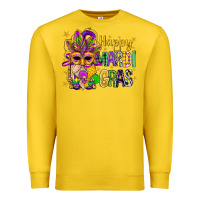 Lemon Happy Mardi Gras With Gnome Premium Sweatshirt - BundleAndBundleShop