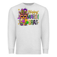 Oatmeal Heather Happy Mardi Gras With Gnome Premium Sweatshirt - BundleAndBundleShop