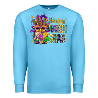 Ocean Blue Happy Mardi Gras With Gnome Premium Sweatshirt - BundleAndBundleShop