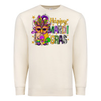 Sandshell Happy Mardi Gras With Gnome Premium Sweatshirt - BundleAndBundleShop