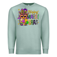 Seafoam Happy Mardi Gras With Gnome Premium Sweatshirt - BundleAndBundleShop