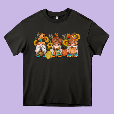 Fall Gnomes Pumpkin Sunflowers Heavy Core Tee Designed By Artiststas