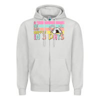Dove Grey a lot can happen in 3 days Zipper Hoodie - MaliasSmallBusiness