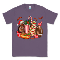 Lavender Christmas tree cake American football  ball and hot dogs ado Classic Tee - AdoDesignShop