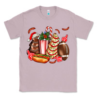 Lilac Christmas tree cake American football  ball and hot dogs ado Classic Tee - AdoDesignShop