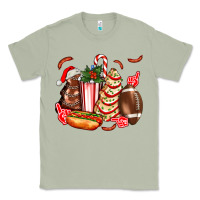 Matcha Christmas tree cake American football  ball and hot dogs ado Classic Tee - AdoDesignShop
