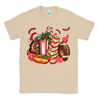 Mushroom Christmas tree cake American football  ball and hot dogs ado Classic Tee - AdoDesignShop