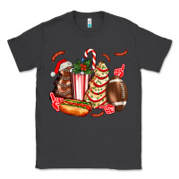 Smoke Christmas tree cake American football  ball and hot dogs ado Classic Tee - AdoDesignShop