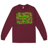 Burgundy western leopard distressed background Long Sleeve Tee - AdoDesignShop