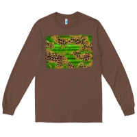 Chestnut western leopard distressed background Long Sleeve Tee - AdoDesignShop