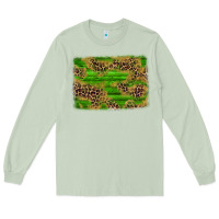 Matcha western leopard distressed background Long Sleeve Tee - AdoDesignShop