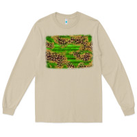 Mushroom western leopard distressed background Long Sleeve Tee - AdoDesignShop