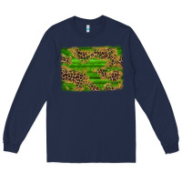 Navy western leopard distressed background Long Sleeve Tee - AdoDesignShop