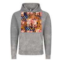Cloud Rock american pigs seamless pattern Vintage Hoodie - HRA Design Shop