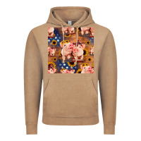 Vintage Coffee american pigs seamless pattern Vintage Hoodie - HRA Design Shop