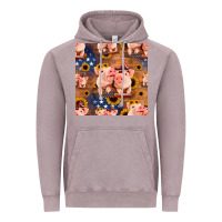 Vintage Zinc american pigs seamless pattern Vintage Hoodie - HRA Design Shop