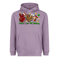 Lavender Peace love Phlebotomy Christmas Heavyweight Hoodie - NancyCooperArtShop