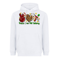 White Peace love Phlebotomy Christmas Heavyweight Hoodie - NancyCooperArtShop