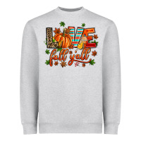 Heather Grey love fall  yall Heavyweight Sweatshirt - AdoDesignShop