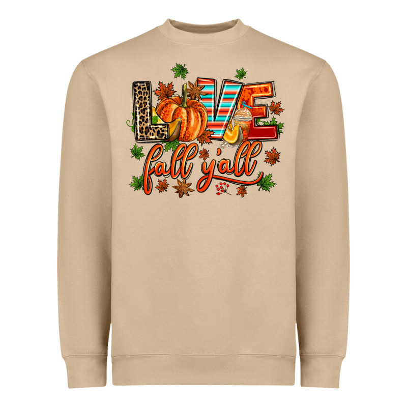 Love Fall  Yall Heavyweight Sweatshirt by AdoDesignShop | Teevron