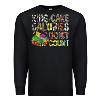 Black King Cake Calories Don't Count Mardi Gras Premium Sweatshirt - BundleAndBundleShop