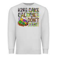 Dove Grey King Cake Calories Don't Count Mardi Gras Premium Sweatshirt - BundleAndBundleShop
