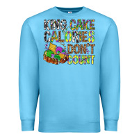 Ocean Blue King Cake Calories Don't Count Mardi Gras Premium Sweatshirt - BundleAndBundleShop