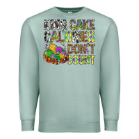Seafoam King Cake Calories Don't Count Mardi Gras Premium Sweatshirt - BundleAndBundleShop