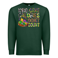 Sports Green King Cake Calories Don't Count Mardi Gras Premium Sweatshirt - BundleAndBundleShop