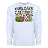 White King Cake Calories Don't Count Mardi Gras Premium Sweatshirt - BundleAndBundleShop