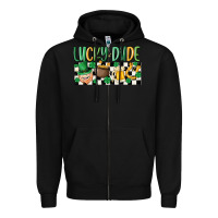 Black lucky dude Zipper Hoodie - MaliasSmallBusiness