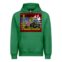 Emerald hunting fishing & farming everyday Urban Hoodie - TumblerDesignByShophia