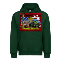 Forest Green hunting fishing & farming everyday Urban Hoodie - TumblerDesignByShophia