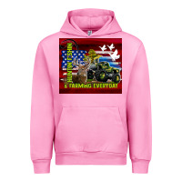Fuchsia Pink hunting fishing & farming everyday Urban Hoodie - TumblerDesignByShophia