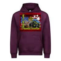 Mauve Wine hunting fishing & farming everyday Urban Hoodie - TumblerDesignByShophia