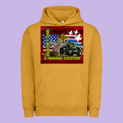 Hunting Fishing & Farming Everyday Urban Hoodie Designed By Tumblerdesignbyshophia
